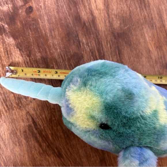 Douglas Ned Blue Green Narwhal 16" Plush Stuffed Animal Cuddle Toy Tie Dye 2023 - Picture 10 of 11
